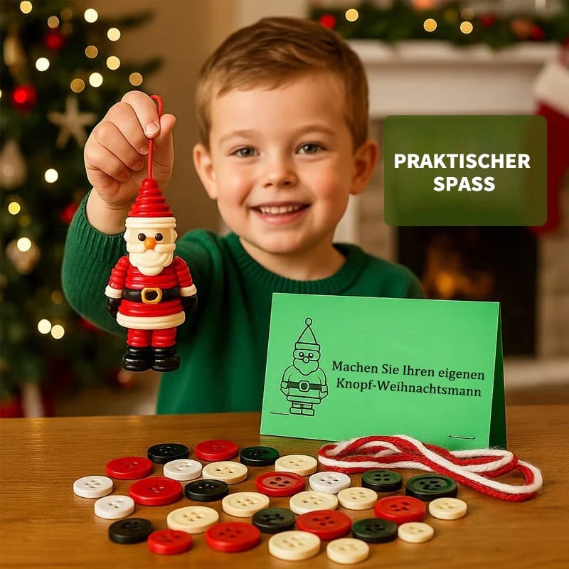 ☃️ DIY-Knopf-Schneemann-Ornament-Kit- schnell versendet