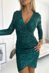 Women's V-neck Sequined Tight Sexy Dress