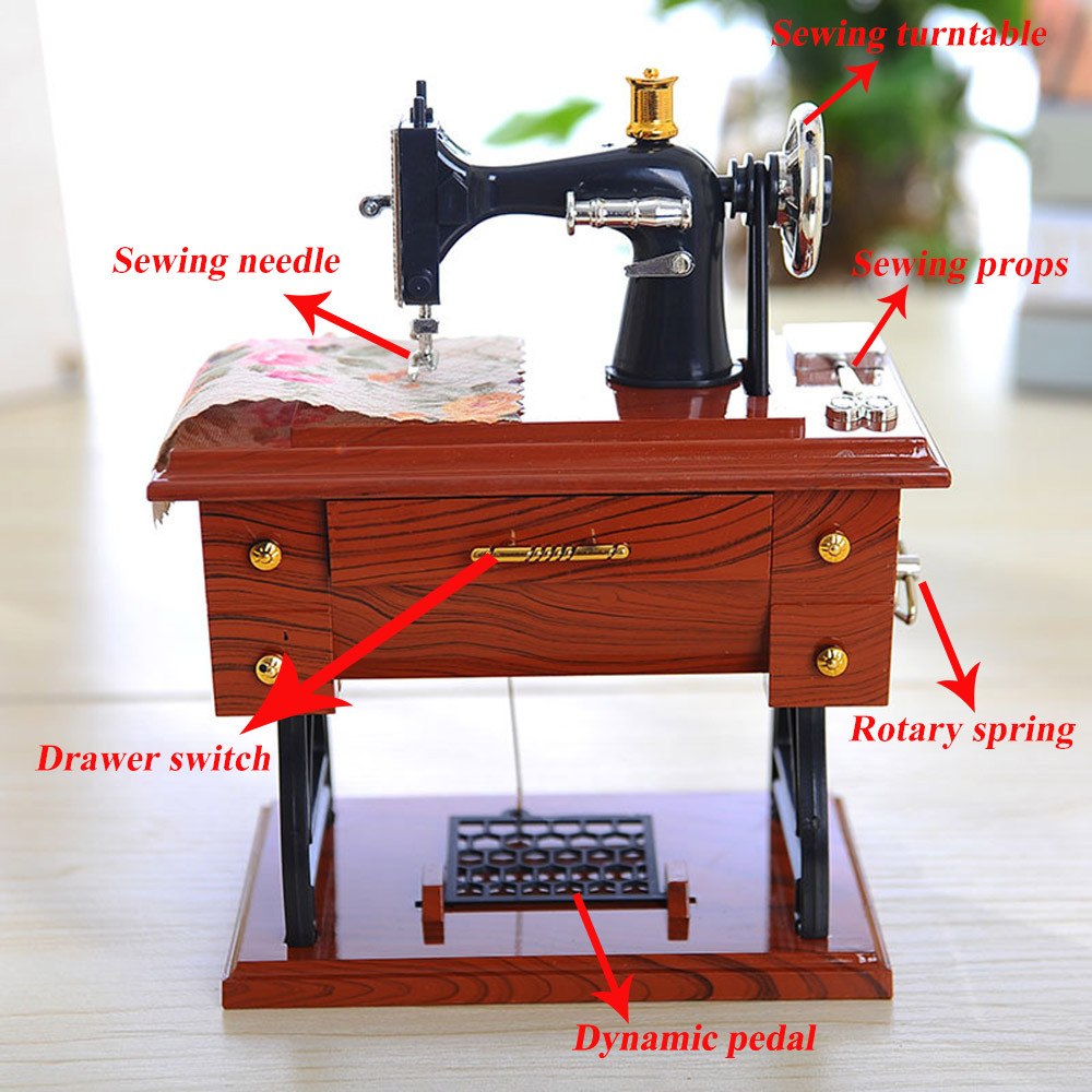 50% OFF Wood Mini Sewing Machine Music Box, Buy 2 Get Free Shipping