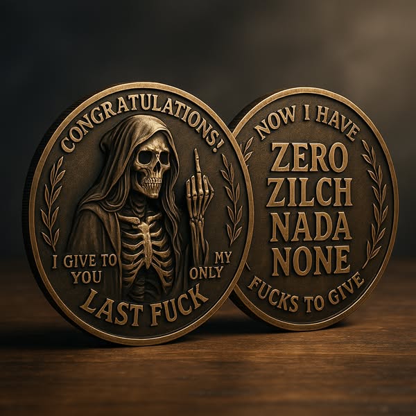 💥🎉Last Fuck to Give Challenge Coin