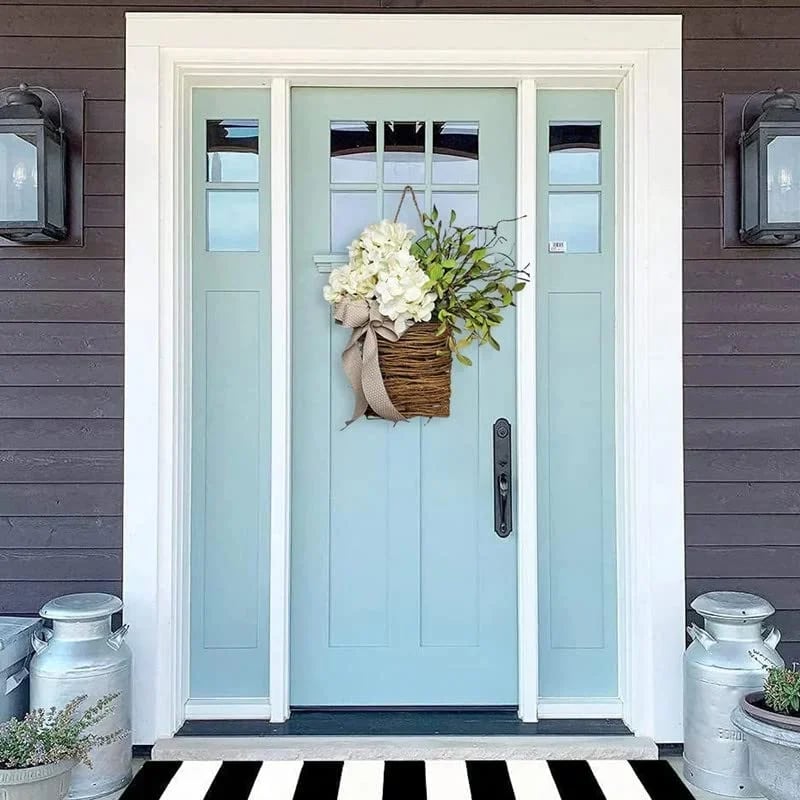 💥LAST DAY SALE 50% OFF💥Cream Hydrangea Door Hanger Basket⚡BUY 2 FREE SHIPPING