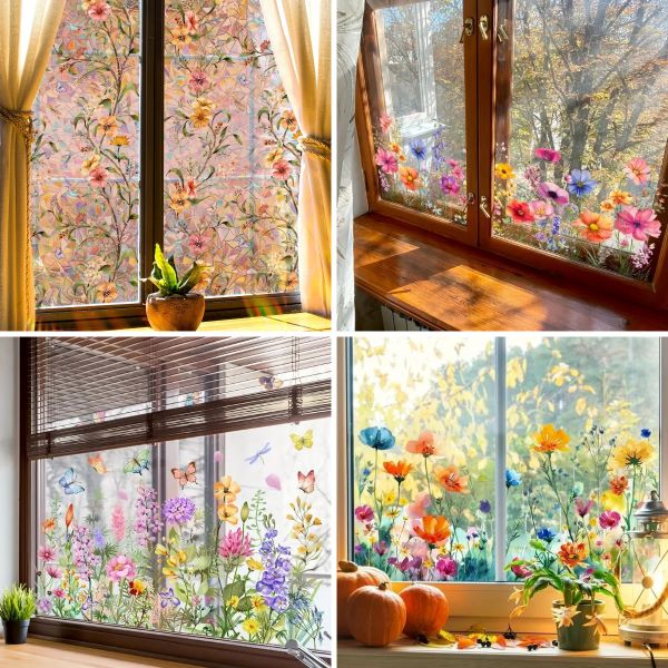 🔥Last Day Promotion 50% OFF💐Colorful Floral Bouquet Window Sticker🖼️(Cut to size freely)