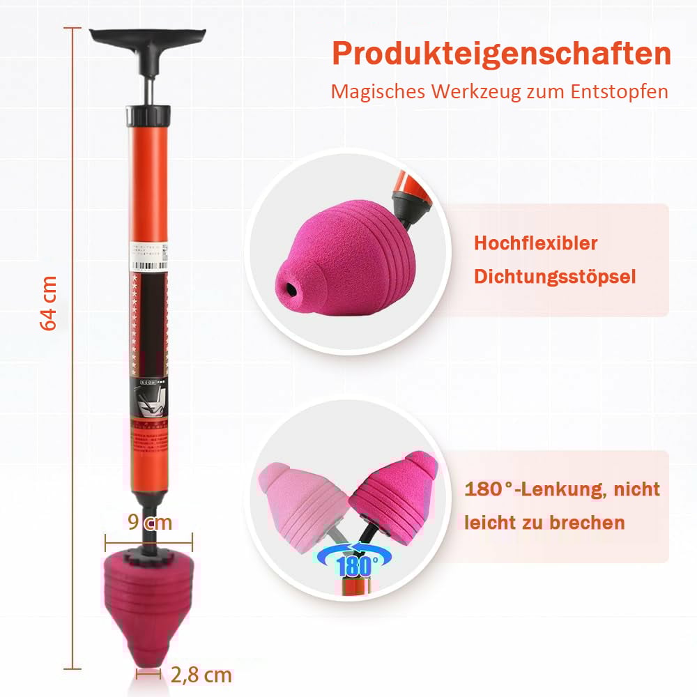 ✨Letzter Tag 49 % Rabatt🏠Haushaltswaren🔥Hochdruck-Toilettenblockierung – ein Schuss