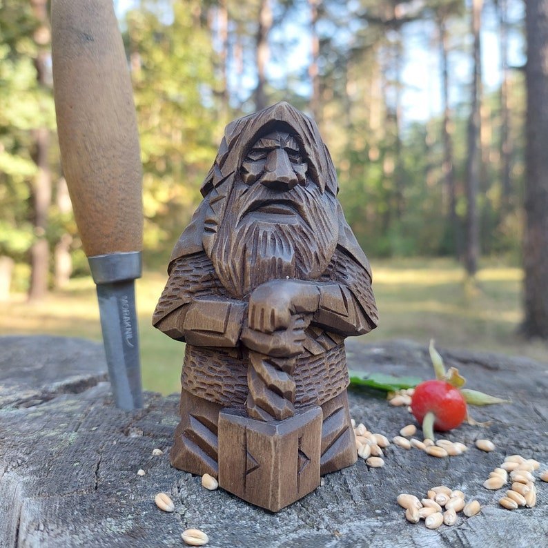 Nordic Odin Thor Tyr Ulfhednar Norse Pagan Barbarian Viking Statue Resin Ornaments Home Outdoor Garden Decoration