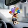 🎄Christmas Sale 50% Off-Dog Car Charm with Balloons🐶🎈