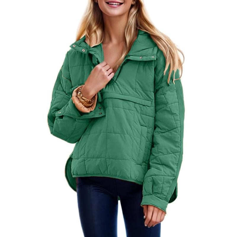 🍂KOSTENLOSEN VERSAND🔥Übergroße Pufferjacke mit Kapuze für Damen, gesteppt, leicht, warm, Winterpullover, gepolsterter Hoodies-Mantel