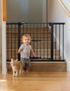 BABELIO New Version Baby Gate with Cat Door, 29.5-40