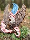 🔥Handcrafted Wooden American Flag with Bald Eagle