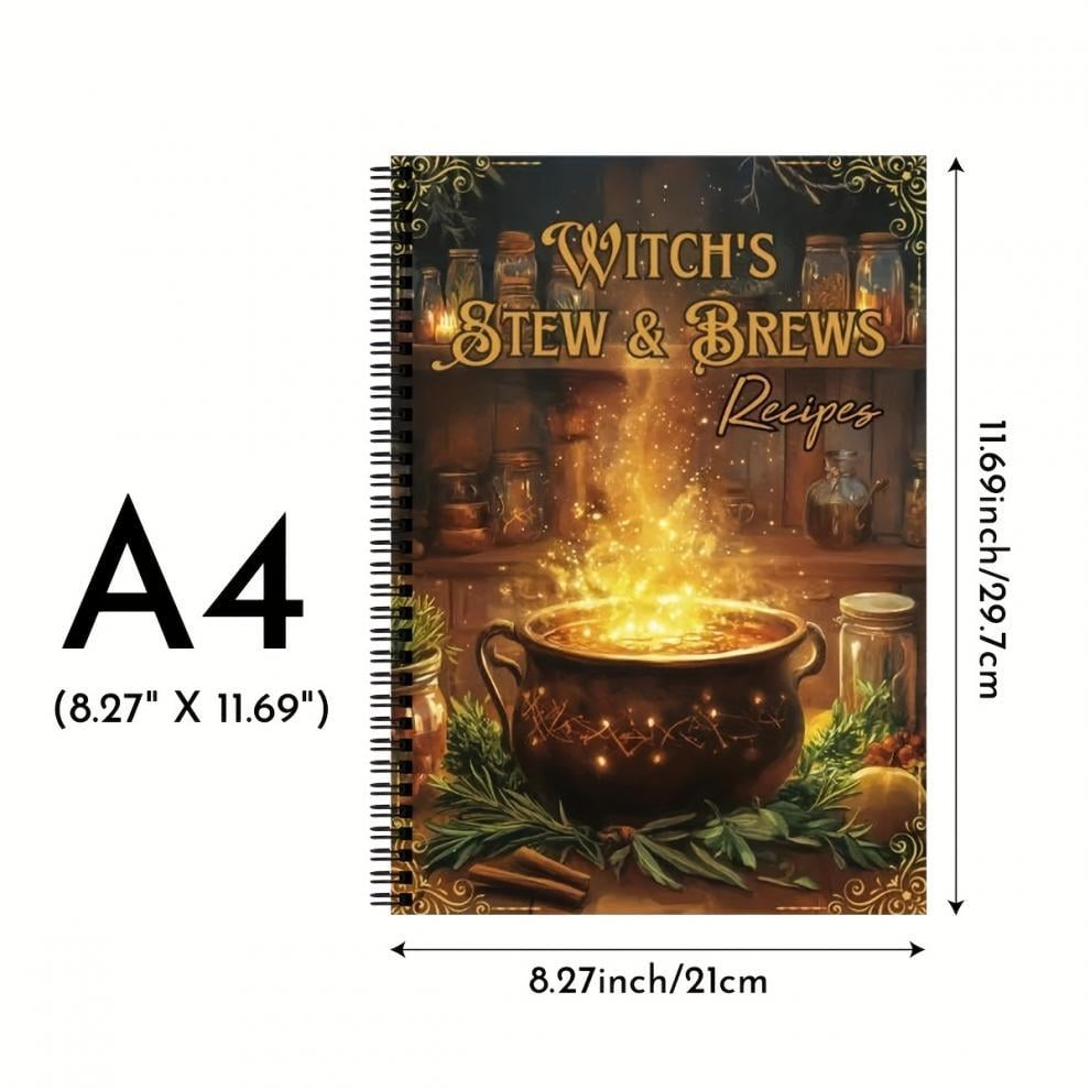 🎁TikTok Last Day Sale - 70% OFF👻🍲WITCH'S STEW & BREWS Decipes：50 Enchanted Recipes for Body and Soul💫