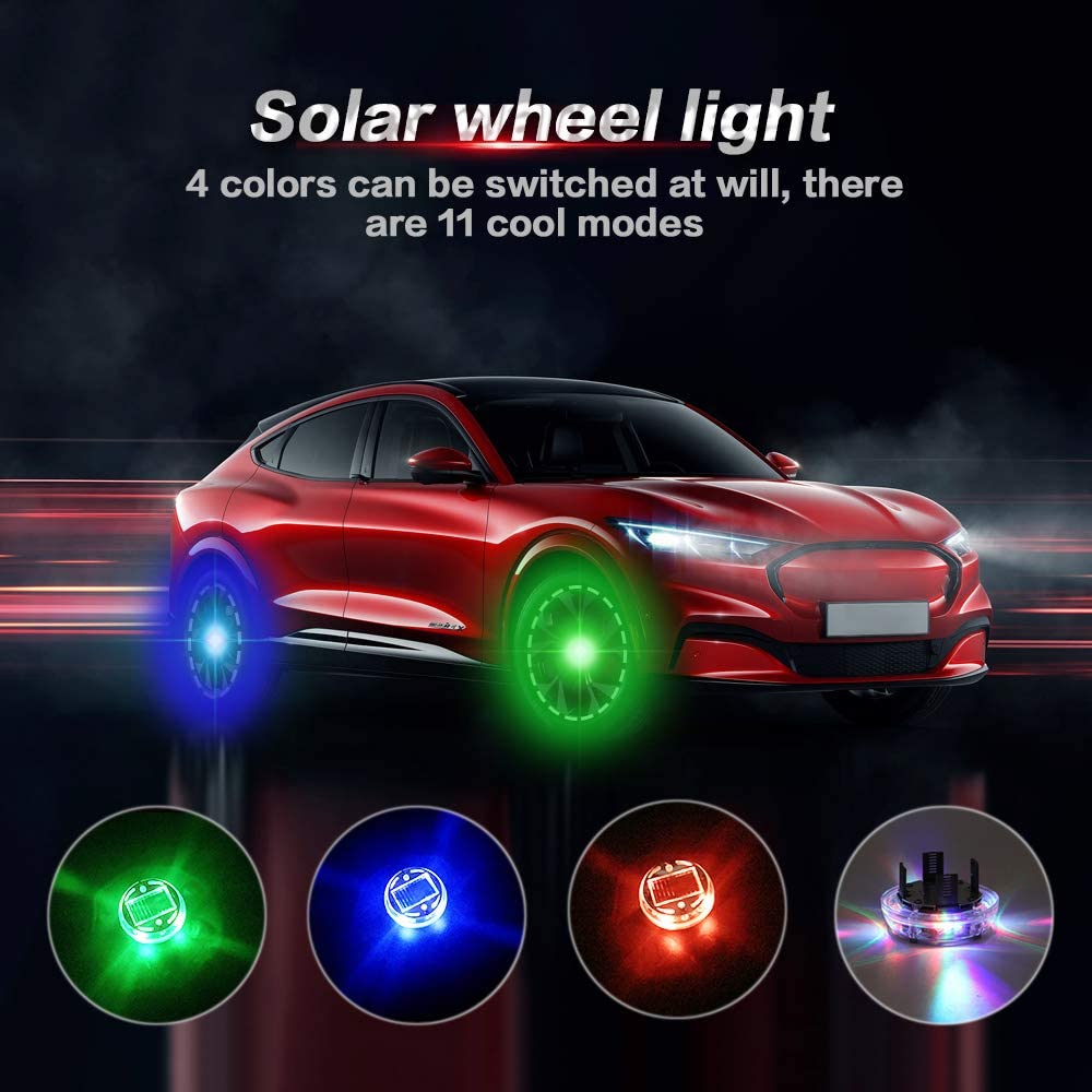 🔥SUMMER SALE- 50% OFF🔥Solar Car Floating Illumination Wheel Center Caps