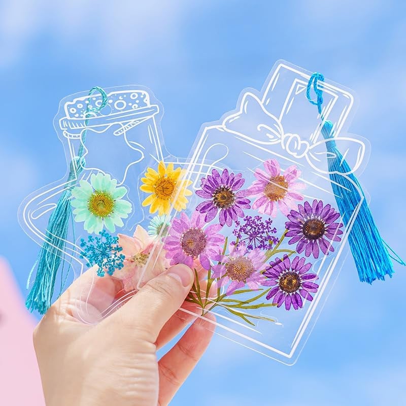 💥LAST DAY SALE 50% OFF💥Transparent Dried Flower Bookmarks⚡BUY 2 GET 1 FREE