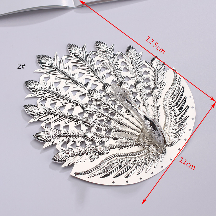 Metal hollowed-out iron flower leaf butterfly silver handcrafted ancient style costume, bridal headwear for girls, ethnic style, lamp decoration1