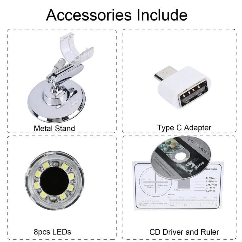 💥LAST DAY SALE 50% OFF💥1600X  Zoom Digital Microscope Camera Portable Magnifier