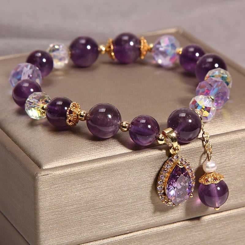 (🔥HOT SALE NOW 49% OFF) - Natural Amethyst Water Drop Bracelet