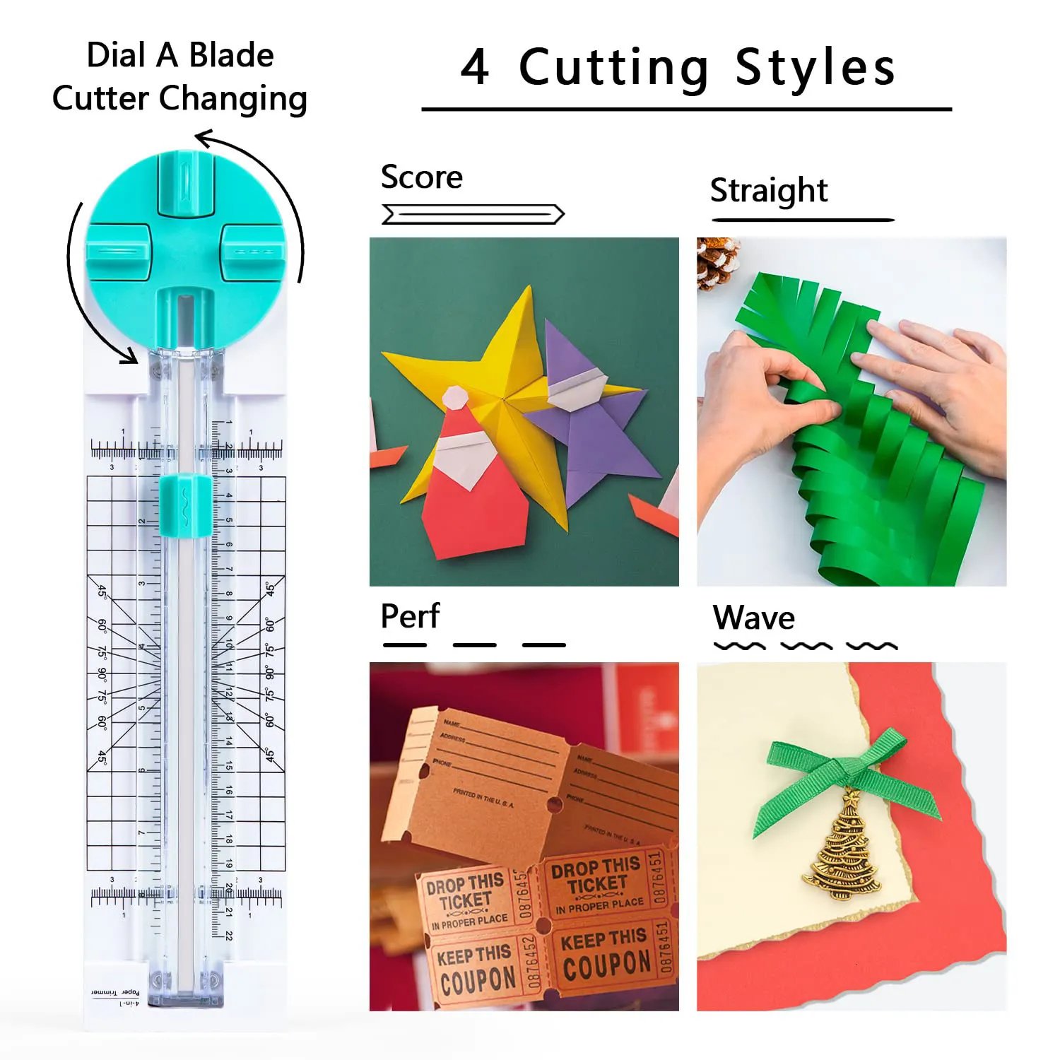 ⏰LAST DAY SALE 50% OFF💥4-in-1 Paper Trimmer Multi-Function Scrapbooking Tool