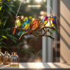 🎖️July 4th Flash Sale: 50% OFF Sitewide! 💕<strong>Handmade</strong>🌈Colorful Birds on Branch Window Hanging 🕊️, Buy 2 Save 10%