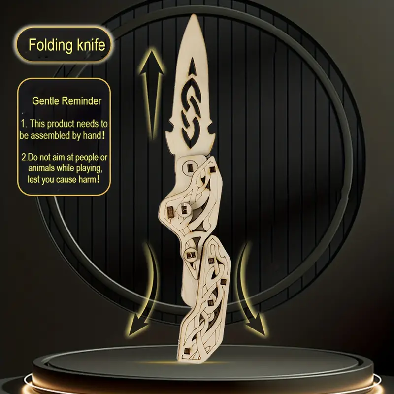 🔥HOT SALE NOW - 3D Wooden Puzzle Butterfly Knife Art Piece🦋