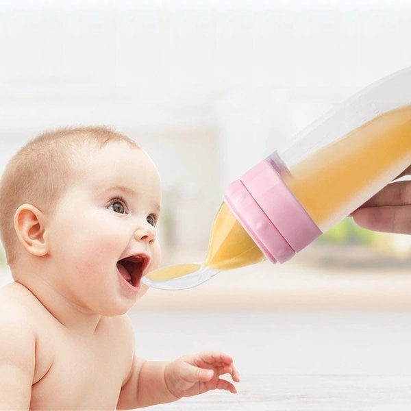 (🎅EARLY CHRISTMAS SALE-49% OFF) Baby Squeezy Food Grade Silicone Spoon Bottle