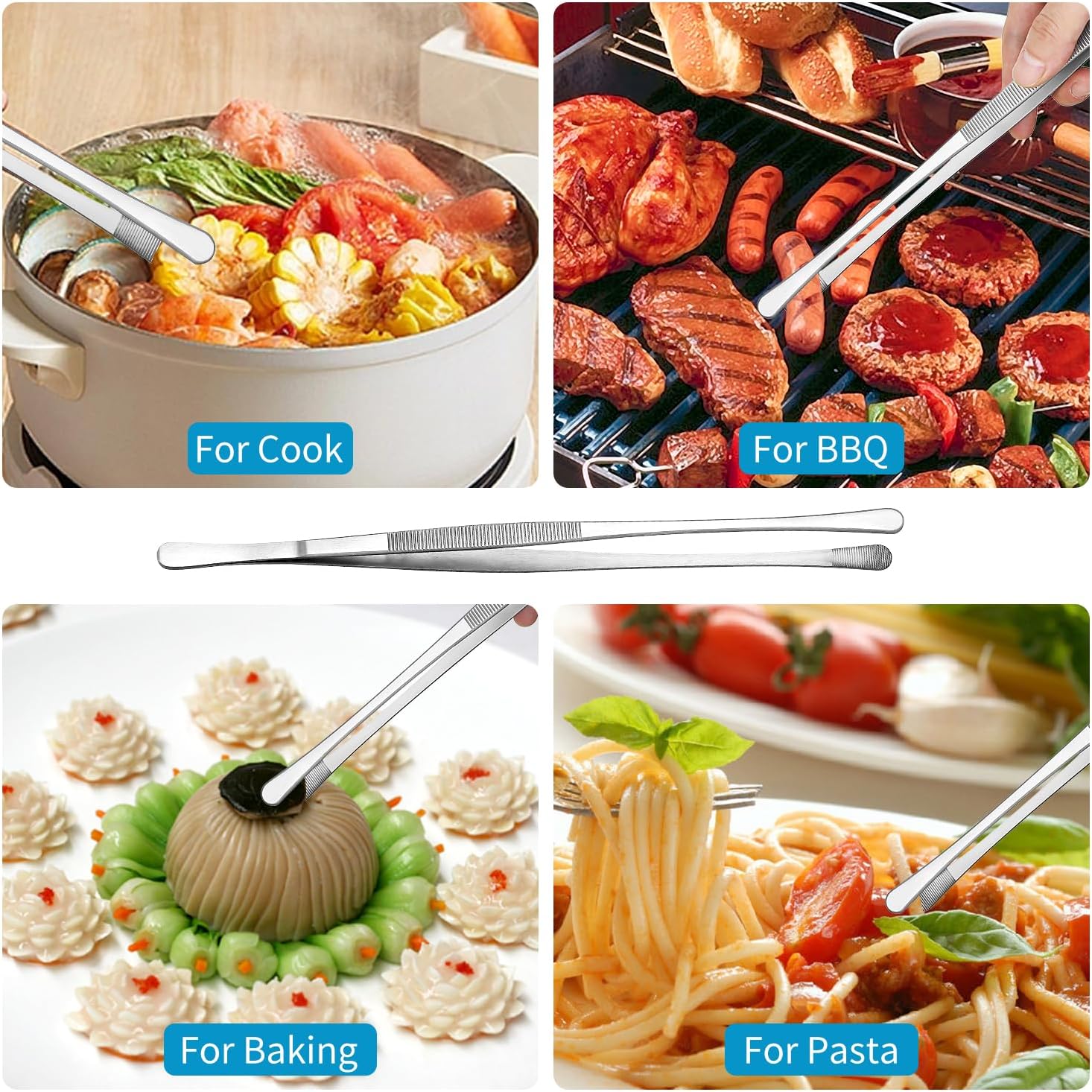 🎁TikTok Last Day Sale - 70% OFF🔥Stainless Steel Kitchen Tweezers