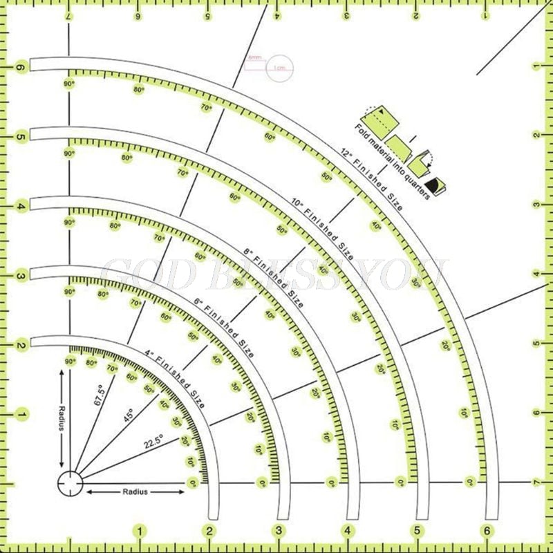 Circular cutting ruler