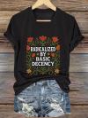 Women's casual floral Rejection of the King since T-shirt
