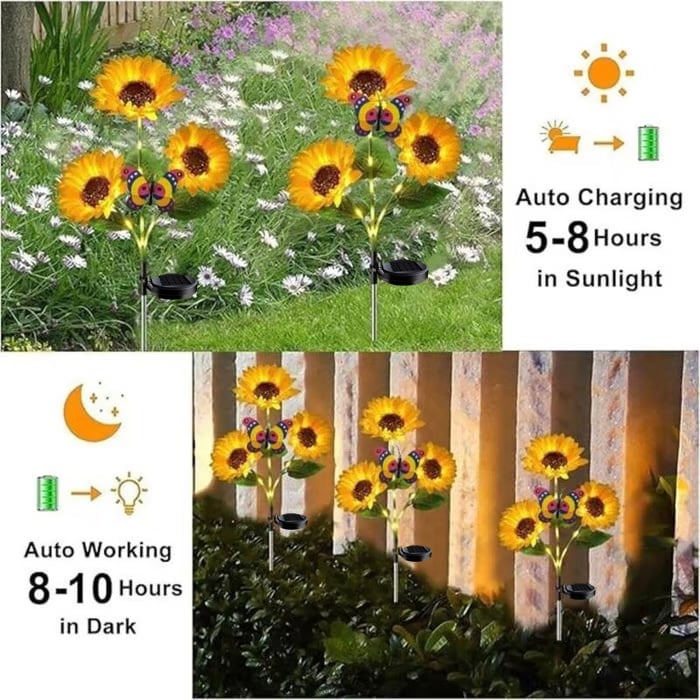 🌻Factory Direct Sales 49% Off🌞New for 2025 Solar LED Sunflower Garden Lights-29.6inch/74cm