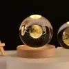Solar System Ball Wooden Base Lamp
