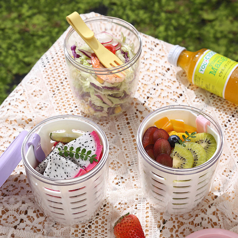 💥LAST DAY SALE 50% OFF💥On-the-Go Fruit Cup with Strainer (Includes Fork)⚡BUY 3 GET 1 FREE