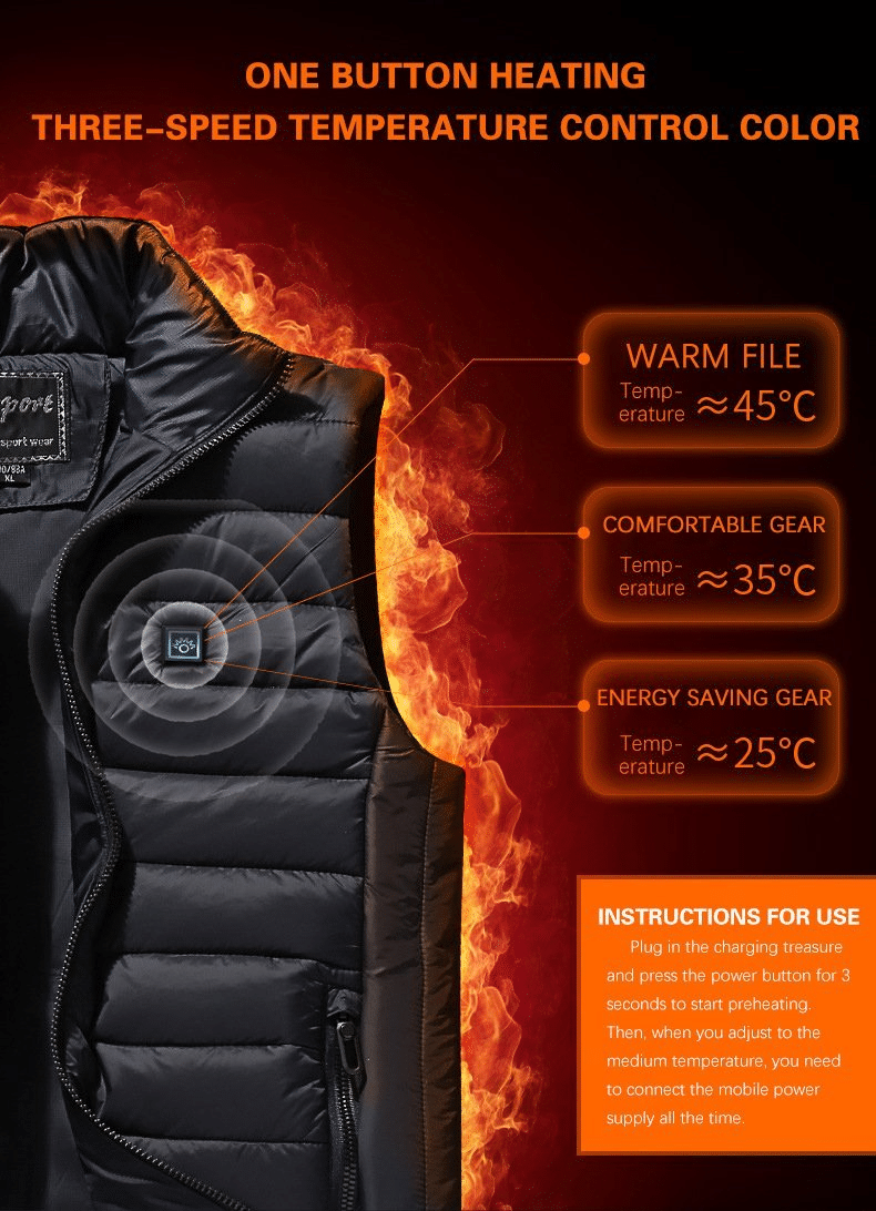 (🎄Early Christmas Sale -48% OFF) 2022 Unique Unisex Warming Heated Vest, Buy 2 get Free shipping