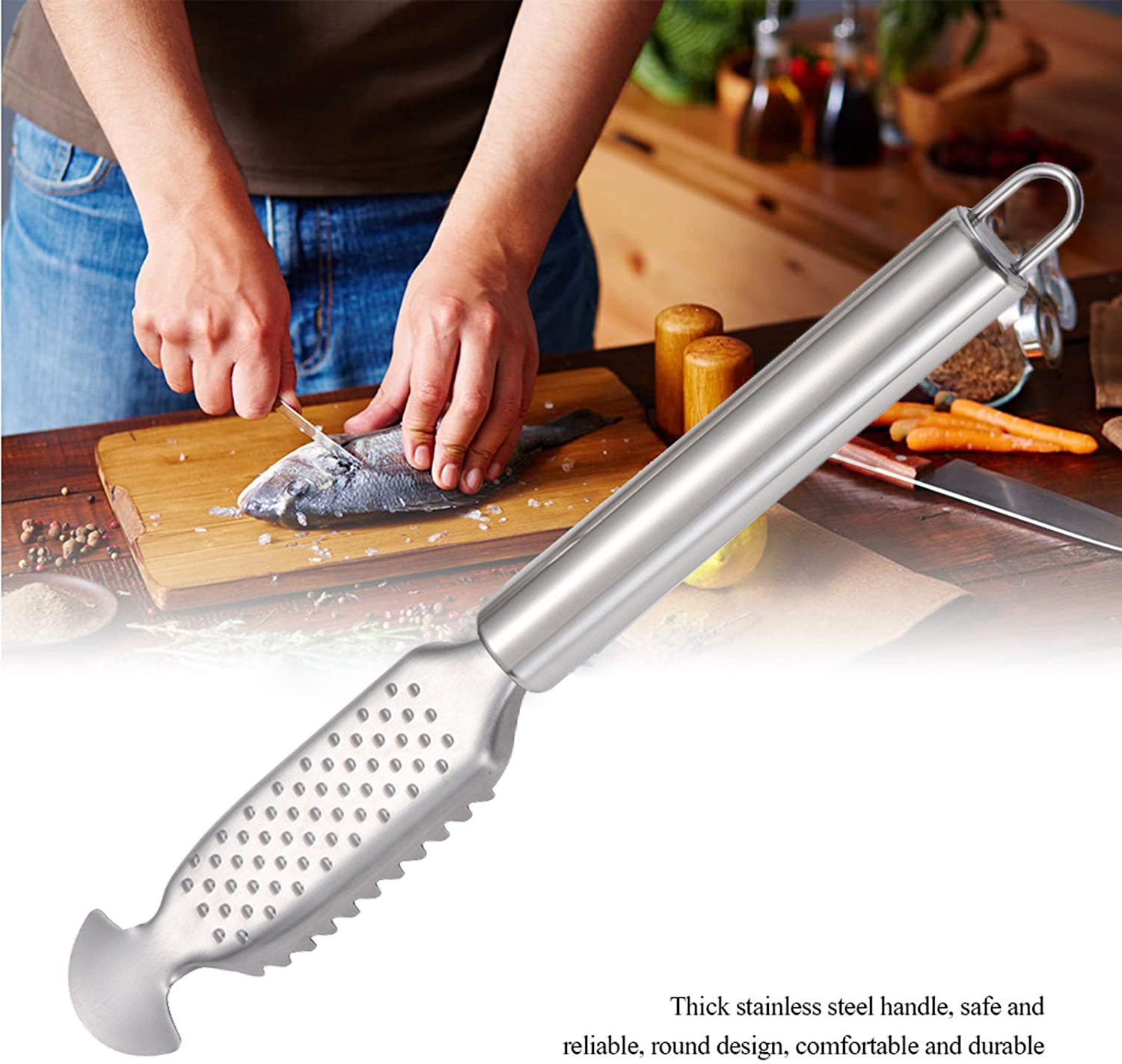 (🌲EARLY CHRISTMAS SALE - 49% OFF) Stainless Steel Fish Scaler, 🔥Buy More Save More