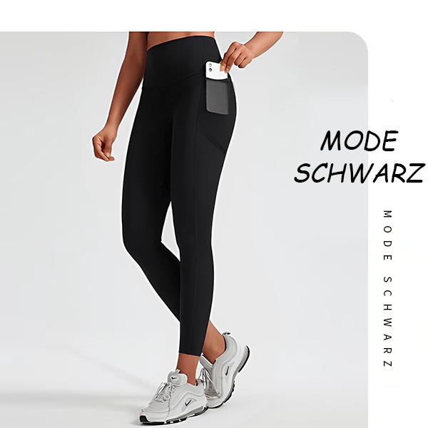 🔥Letzter Tag 50% RABATT-Formende Trainings-Leggings mit hoher Taille und Bauchkontrolle, Seitentaschen