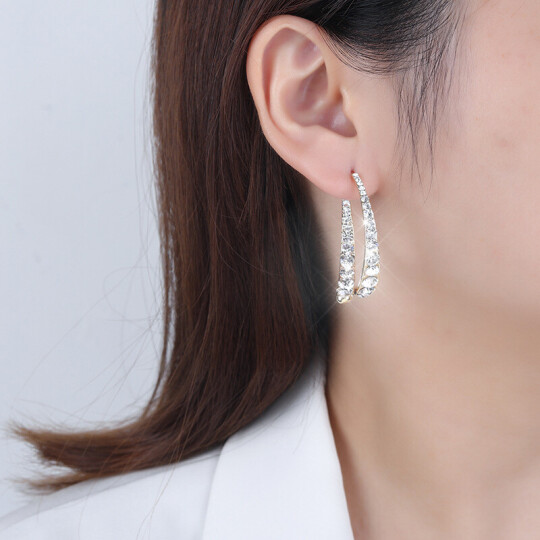(Christmas Hot Sale- 49% OFF) Cross Curved Earrings✨- Buy 2 Free Shipping