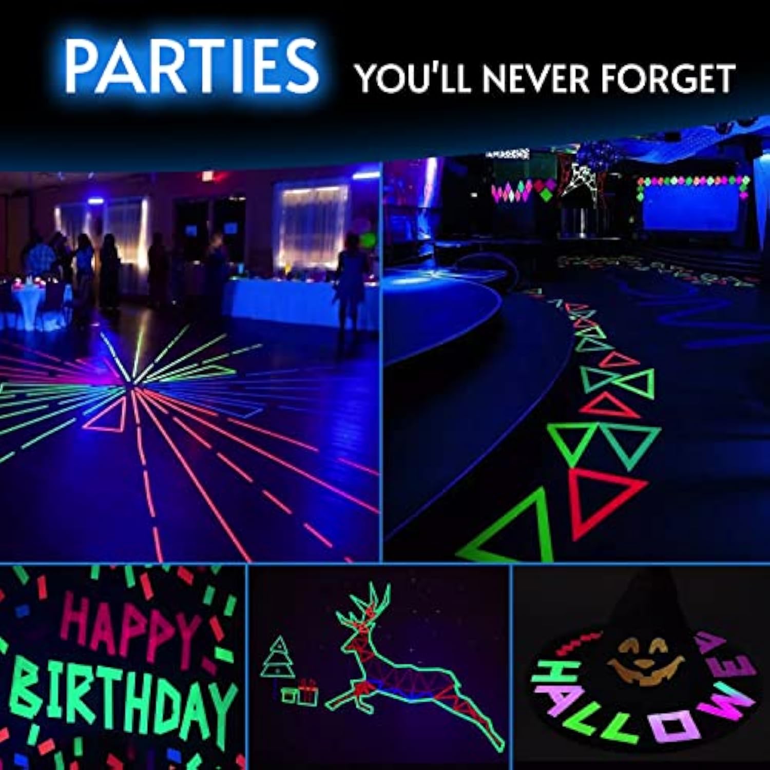 🔥Blacklight Reactive Glow Tape