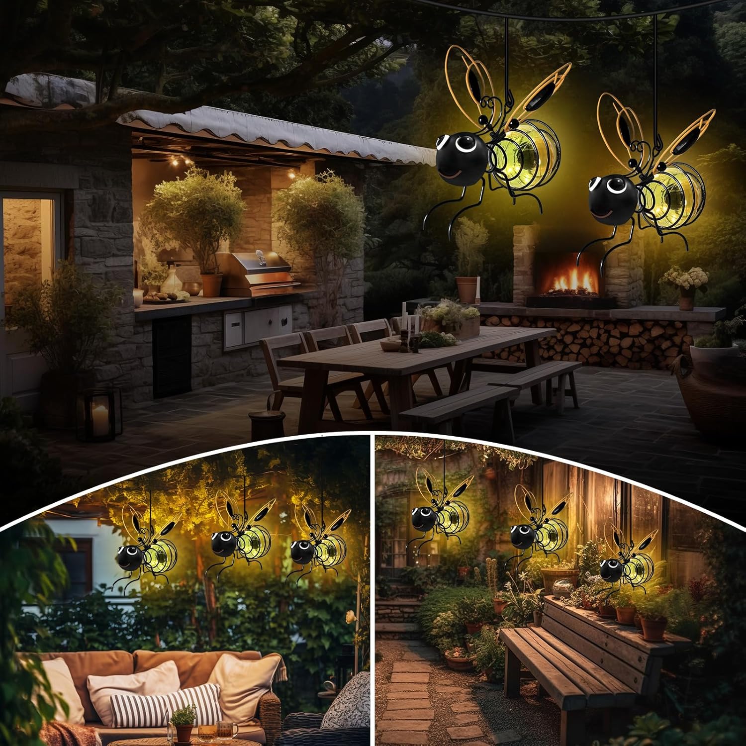 🔥Last Day Promotion 50% OFF🔥Outdoor Hanging Solar Bee Light
