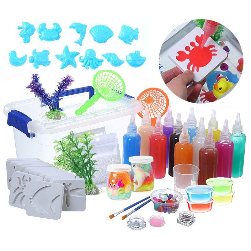 (🔥Last Day Promotion 50% OFF) 🦀Magic Water ELF, Children Handmade Aqua Gel Sensory Toy Set