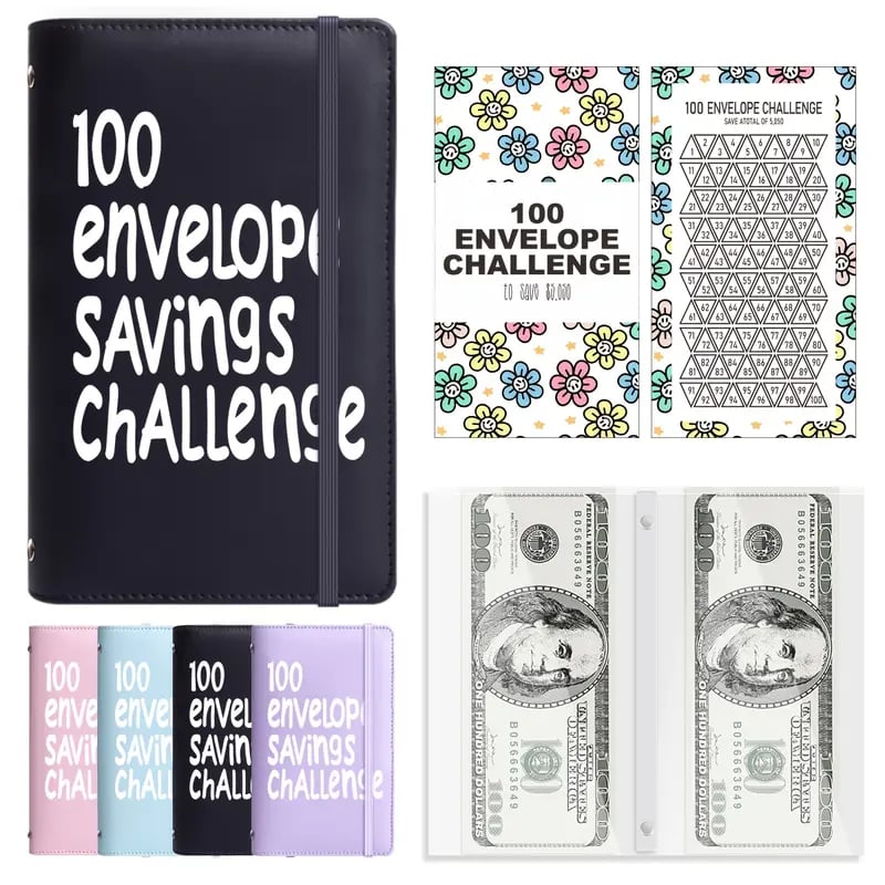 Last Day Promotion 70% OFF - 🔥100 Days Money Saving Challenge Coin Envelope BudgetStorage Book💵