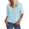 🔥Letzter Tag Verkauf 49% Rabatt 🎁Unifarbenes Damen-T-Shirt mit V-Ausschnitt