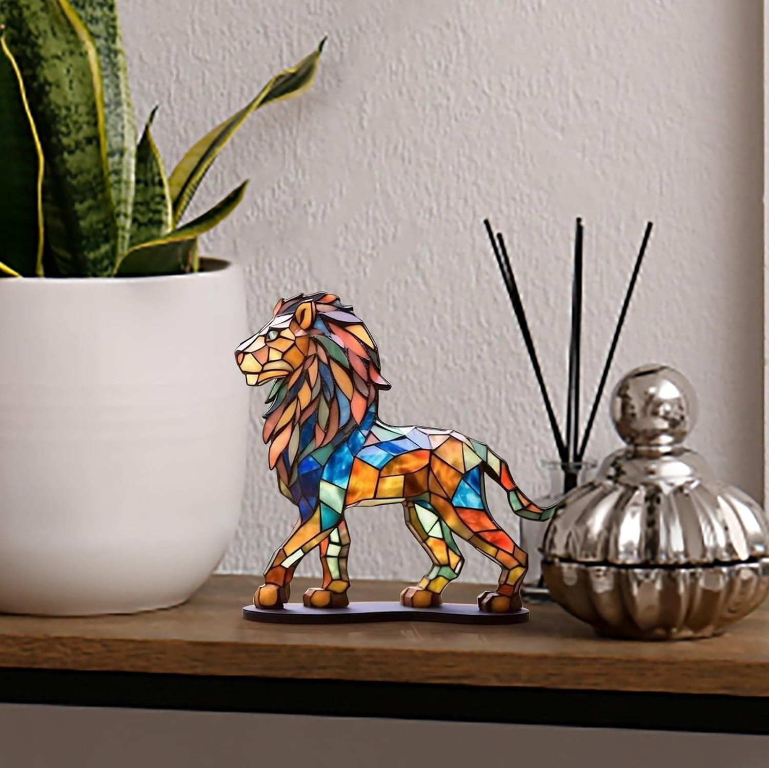 (🌲Early Christmas Sale- 50% OFF) Stained Glass Animal Sitting Desktop Ornaments