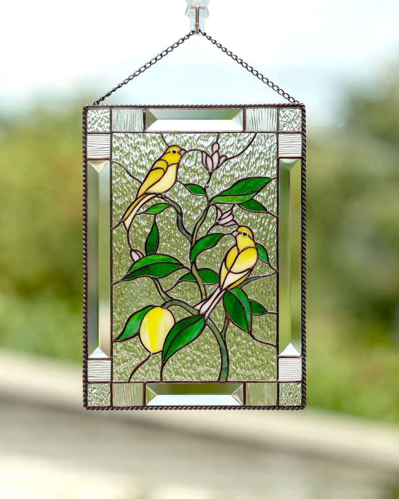 🔥Last Day Promotion 48% OFF🎉Cardinal Stained Glass Window Panel🦜🦜