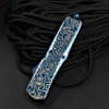 Blue titanium EDC self-defense knife