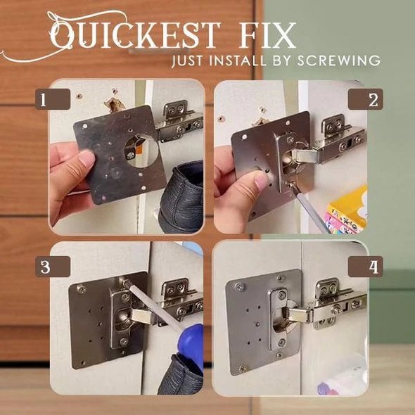 (🔥Last Day Promotion - 50% OFF) FIXING PLATE FOR CABINET DOOR REPAIR