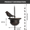 🎁TikTok Last Day Sale - 70% OFF🎉Where Rain Meets Art – Decorative Rain Chain with Bird Bath Design