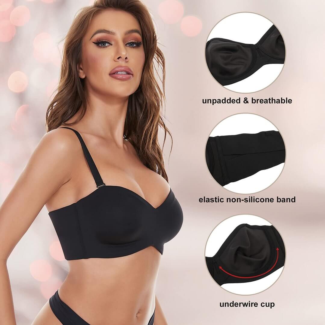 (🔥PLUS SIZE Promotion) Detachable - Strap Bandeau Bra