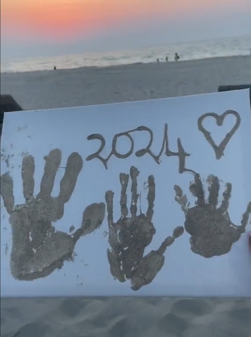 🌊DIY Romantic Beach Handprint Memorial Album - A SET[All tools included]