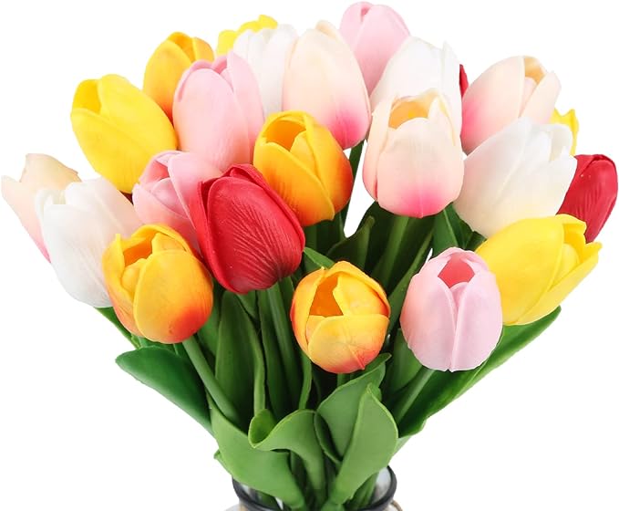 ✨This Week's Special Price $14.95💥UV Resistant Lifelike Artificial Tulips Flowers💐