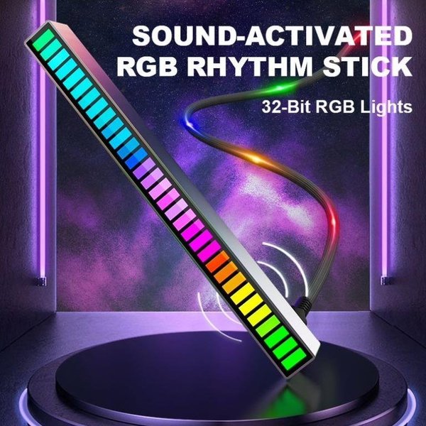 (🔥Last Day Promotion- SAVE 48% OFF)Wireless Sound Activated RGB Light Bar--buy 5 get 3 free & free shipping（8pcs）