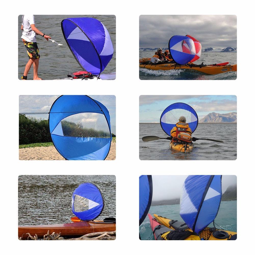 Foldable Kayak Wind Paddle -Rope can control direction