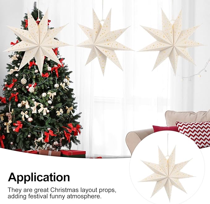 🎁TikTok Last Day Sale - 70% OFF🔥9-Pointed Star Lantern Lampshade for Christmas, New Year, Wedding, and Birthday Decorations