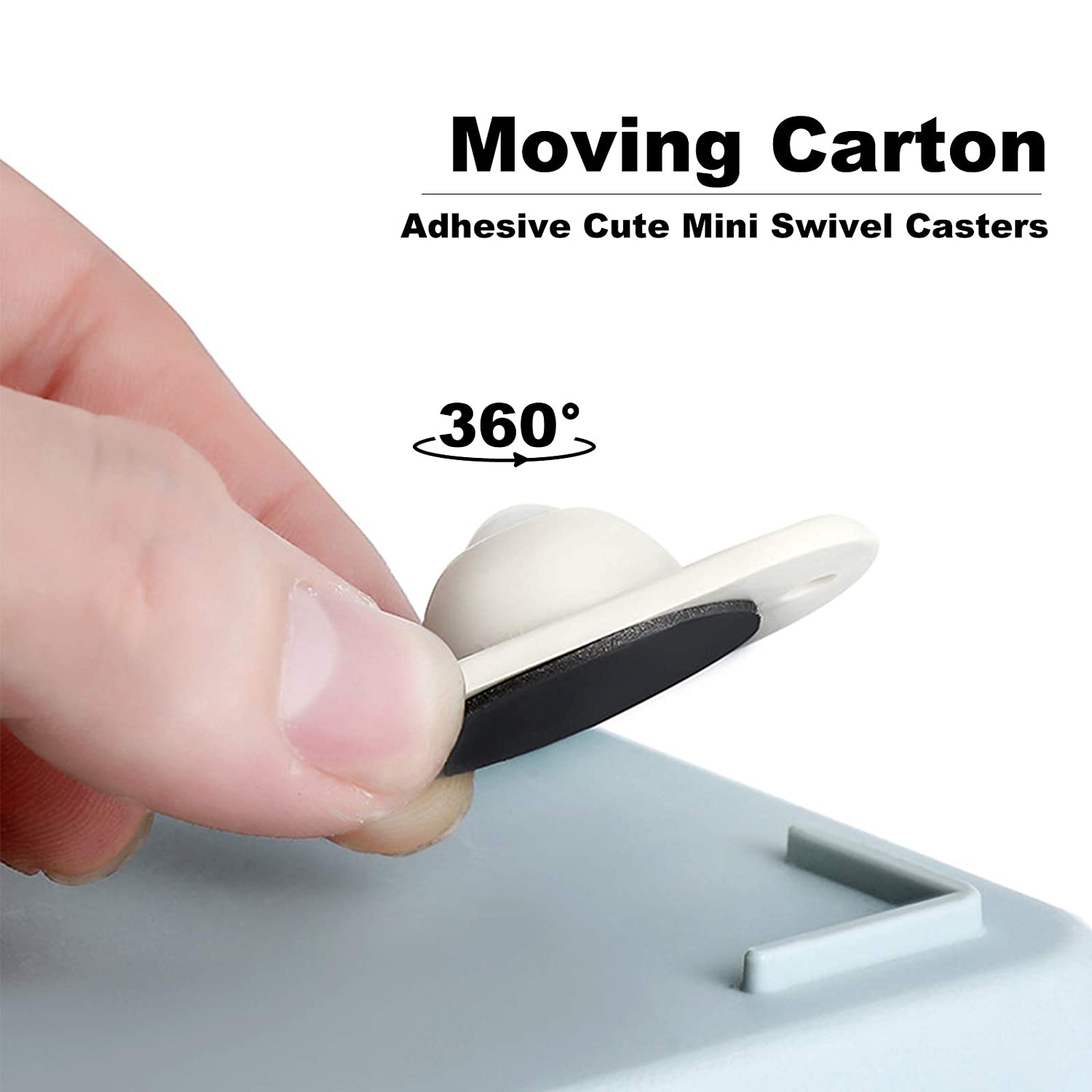 🔥(Last Day Promotion - 49% OFF)Self Adhesive Mini Swivel Caster Wheels, 360°Rotation Ball Caster
