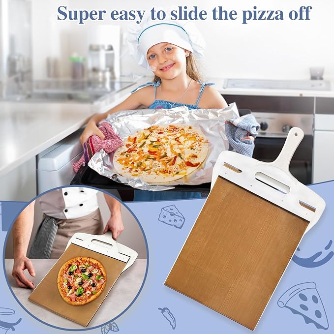 🔥Early Valentine's Day 50% OFF-  🍕Sliding Pizza Peel for Super Easy Transfer Pizza Dough (Buy 2 Free Shipping)